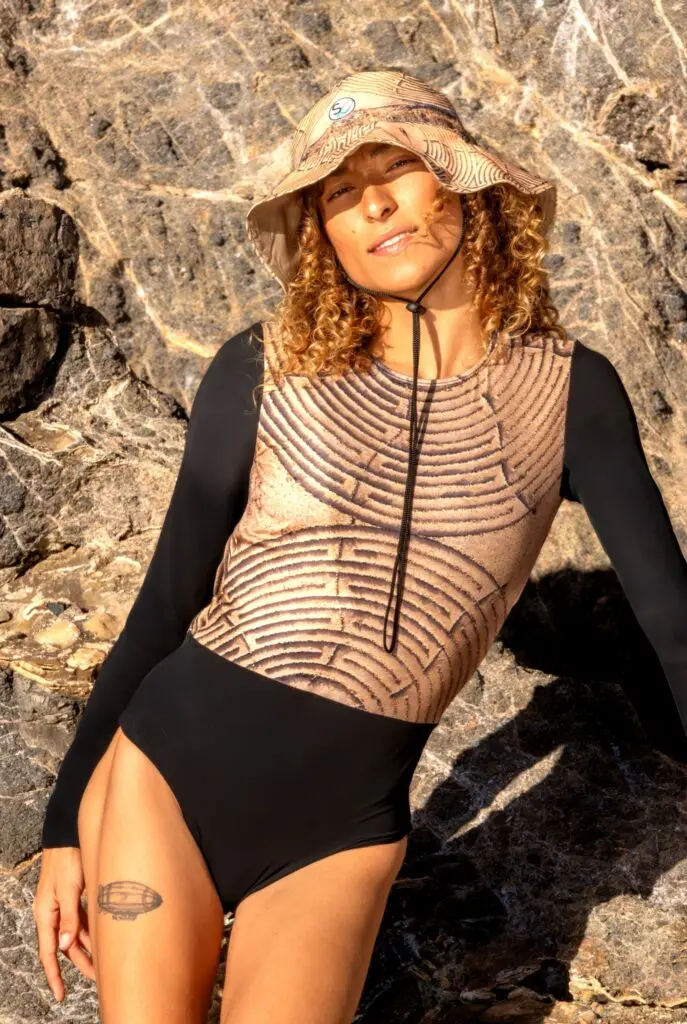 Long-Sleeved Circle Swimsuit - LongSleevedCircle fuerteventura labyrinth front