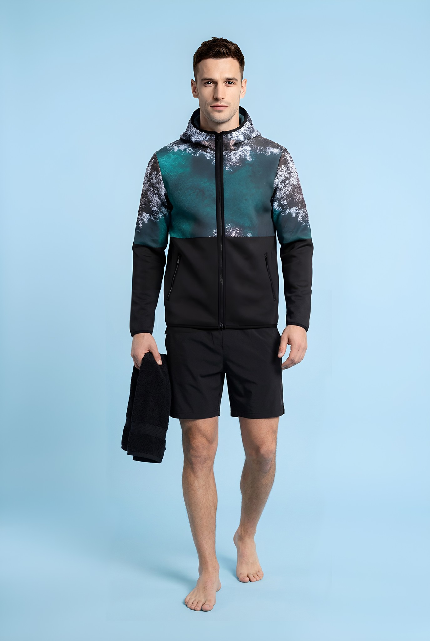 man NeoHoodie fuerteventura corraplaya front
